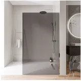 Bernstein Walk-in-Dusche EX102 120x200cm Chrom Grauglas, ESG-Sicherheitsglas, Walk-In Duschwand 10mm Grauglas Chrom 120cm ohne Bodenprofil 120 cm x 200 cm