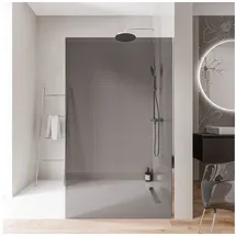 Bernstein Walk-in-Dusche EX102 120x200cm Chrom Grauglas, ESG-Sicherheitsglas, Walk-In Duschwand 10mm Grauglas Chrom 120cm ohne Bodenprofil 120 cm x 200 cm