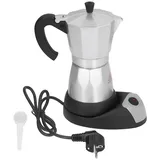 BuyWeek Espressokocher Elektrisch, 480W Elektrische Espressomaschine Aluminium Moka Pot 300ml Kaffeekanne EU Stecker 220V-240V