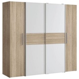 Forte Kalixtus 200 x 190,5 x 61,6 cm sonoma eiche/weiß/sonoma eiche