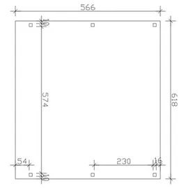 SKANHOLZ Doppelcarport Fichtelberg 6,18 x 5,66 m rot mit Pfostenanker