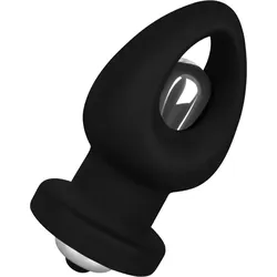 Analplug mit Vibro-Bullet, 8 cm, schwarz | silber