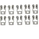 Fauhapyway 10 Clips Halter Halterung Federstahl Frottee Offen Typ Werkzeug Heavy Duty Lagerung Halterung für Garage Schrank Werkstatt Pack Mangan Metall (12 mm)
