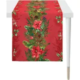 APELT Tischläufer APELT "3607 Winterwelt, Weihnachtsdeko, Weihnachten", rot (rot, grün, bunt), B:46cm L:140cm, Baumwolle, Tischdecken, Digitaldruck