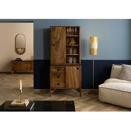 Massivmoebel24 Buffet Mango 80 x 45 x 180 cm braun geölt
