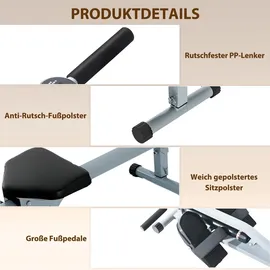 Homcom Rudergerät Grau/Schwarz