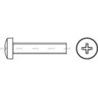TOOLCRAFT Linsenschrauben M6 25 mm 500 Stück