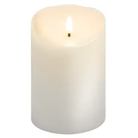 goobay LED Echtwachskerze 10 x 15 cm weiß