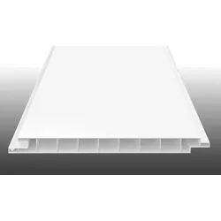 PVC Paneele, 17/200, Glatt - Weiße 6000 mm Nut- und Feder-Hohlprofile
