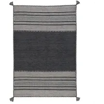 Pergamon Natur Teppich Kelim Navarro Anthrazit 200x300cm