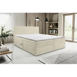 venasi Möbel Boxbett, Beige, Holzwerkstoff, H2 - H3, 140x200 cm, Schlafzimmer, Betten, Boxspringbetten