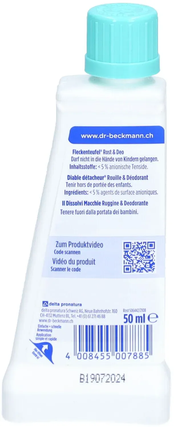 DR Beckmann Sackkarre Rost- & Deodorant-Fleckenentferner®