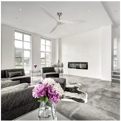 Eco Airscew 152, Ventilator aus Chrom und Antikweiß ohne Licht, CasaFan