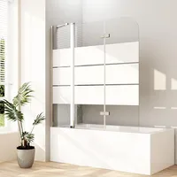 Boromal Duschwand für Badewanne 3-teilig, Duschwand 160x140cm Badewannenaufsatz mit festem Segment Badewannenfaltwand Duschtrennwand Duschabtrennung für Badewanne, 6mm ESG Sicherheitsglas