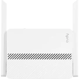 Cudy WR300 Router Wireless Fast Ethernet 300Mbps Single Band 2.4GHz Bianco - Weiß/Silber/Schwarz