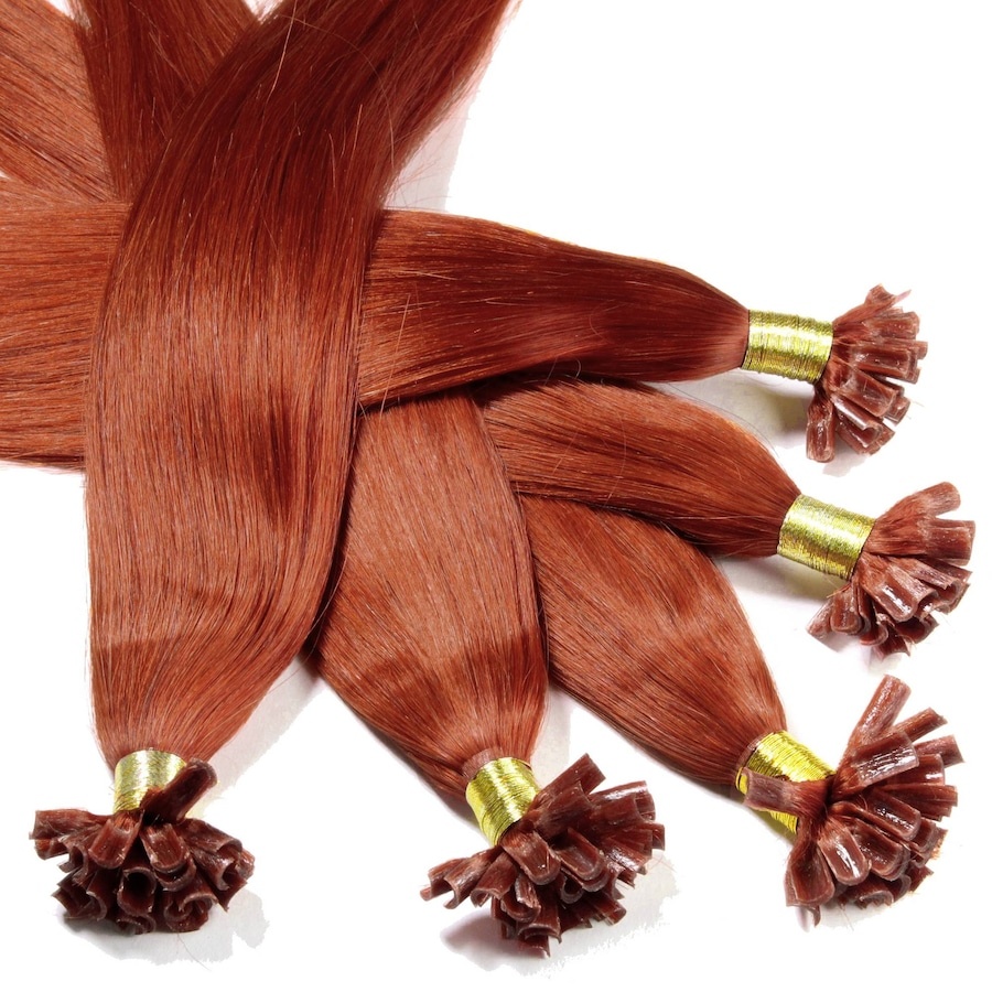 hair2heart Bonding Extensions Echthaar #8/43 Hellblond Rot-Gold 0.5g Haarextensions Braun Damen