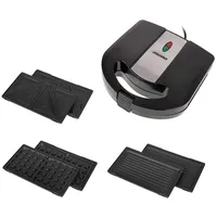 Grill Multifunktions-3 In 1 Ms 3045 - Waffel, Getoastete Sandwiches Und Grill - 1000w