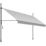 Tectake tectake® Klemmmarkise, mit Handkurbel, höhenverstellbar - 304 cm, einfache Montage