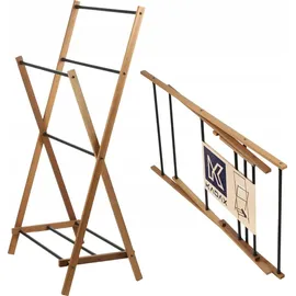 Kadax Handtuchhalter aus Holz, Wäscheständer mit Trockenfläche bis 3,5m,