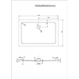 BuyLando.Shop Ela Eck-Duschkabine mit Schiebetür 100 x 195 cm weiß 8mm
