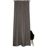 Schöner Wohnen SCHÖNER WOHNEN-Kollektion Vorhang CLAIRE Blickdichter Schlaufenschal (1 St), Schlaufe, Polyester, 130 x 250 cm in Anthrazit grau