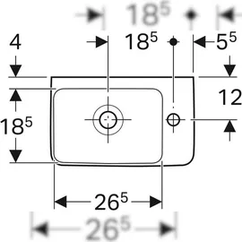 Geberit Renova Nr. 1 Comprimo Handwaschbecken 40 x 25 cm (276140000)