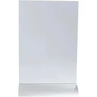 Exacompta 5x Tischaufsteller A5 mit Aluminiumstandfuß - Kristall