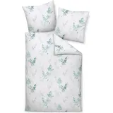 JANINE Bettwäsche Davos 65172 jadegrün 135x200 cm + 80x80 cm)