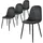 ML-Design Esszimmerstuhl Samt anthrazit 4er Set