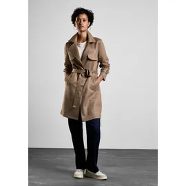 STREET ONE Velours-Look Trenchcoat - 46