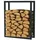 SCHMIDT security tools Kaminholzregal Metall 80 x 25 x 100 cm Schwarz