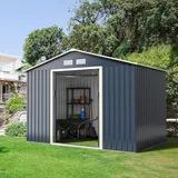 Costway Gerätehaus 2,77 x 1,91 m Grau