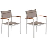 Mia Ambiente Gartenstuhl Nimes (2er Set), 2er Set, Stapelbar grau