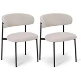 Furnhouse Esszimmerstuhl 2er-Set Diana ¦ creme ¦ Maße (cm): B: 55 H: 70