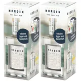 Doornkaat I Norden Sea Salt Gin Geschenkverpackung I Gratis Rezeptheft und Jigger I 3 Botanicals I Wacholder, Hagebutte und Sanddorn I Feine Note von Nordsee-Meersalz I 0,7l I 40% vol. (Packung mit 2)