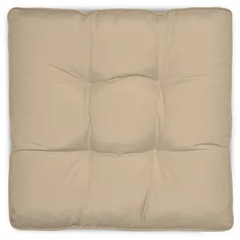 Beautissu Sitzkissen 50 x 50 x 10 cm beige 1 St.