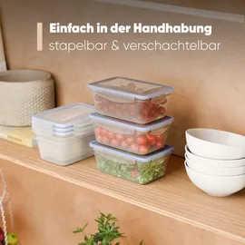 classbach Classbach® Frischhaltedosen mit Deckel | 6er Set | 100% dicht | Meal Prep Boxen | für Mikrowelle Spülmaschine Gefrierfach geeignet | Lunchbox | Dosen Meal Prep stapelbar | Gefrierdosen | C-FHD 4023 K