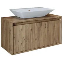 roomartstore.de Roomart Atlantic-85 Unterschrank Bad 85 cm Breit, Eiche,