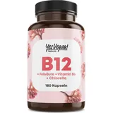 yes vegan Vitamin B12 hochdosiert Kapseln 180 St.