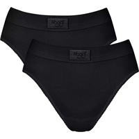 sloggi Jazz-Pants Slips »Double Comfort Tai 2P«, (Packung, 2 St.), mit Logo am Bund sloggi schwarz