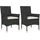 vidaXL Gartenstuhl 54,9 x 64,1 x 25,9 cm schwarz 2 St.