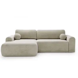 GRAINGOLD Eckcouch Polyester 3-Sitzer Weiß