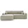 GRAINGOLD Eckcouch Polyester 3-Sitzer Weiß