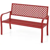Costway Gartenbank 127 x 62 x 86 cm Rot