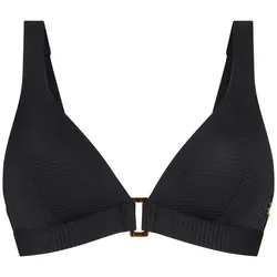 Triangle Buckle Push-Up Bikini Top - Black - 38C