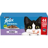 Felix Sparpaket: elix Original Mix in Gelee (Lachs, Thunfisch, Rind, Huhn) Katzenfutter nass