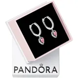 Pandora Timeless Funkelndes Strahlenkranz-Herz Ohrringe aus Sterling-Silber, Kompatibel mit PANDORA Timeless Armbänder