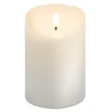 goobay LED Echtwachskerze 10 x 15 cm weiß