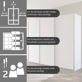 OTTO home Schwebetürenschrank AGORDO 360 x 210 x 62 cm Weiß