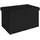 Intirilife Faltbare Sitzbank 49x30x30 cm in PIANO SCHWARZ - Sitzwürfel mit Stauraum und Deckel aus Stoff mit Mulden - Sitzcube Fußablage Aufbewah